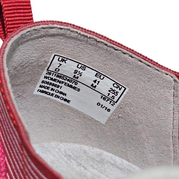 Clarks Women Red Cloudsteppers Lace Up Sneakers Size 9.5 Comfort Casual Walking - Picture 8 of 8